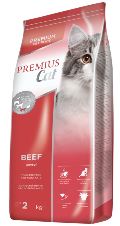 Hrană uscată pentru pisici Premius Cat Beef 2kg