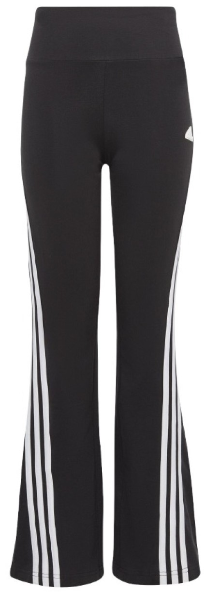 Pantaloni spotivi pentru copii Adidas G Fi 3S Flared Black/White, s.170