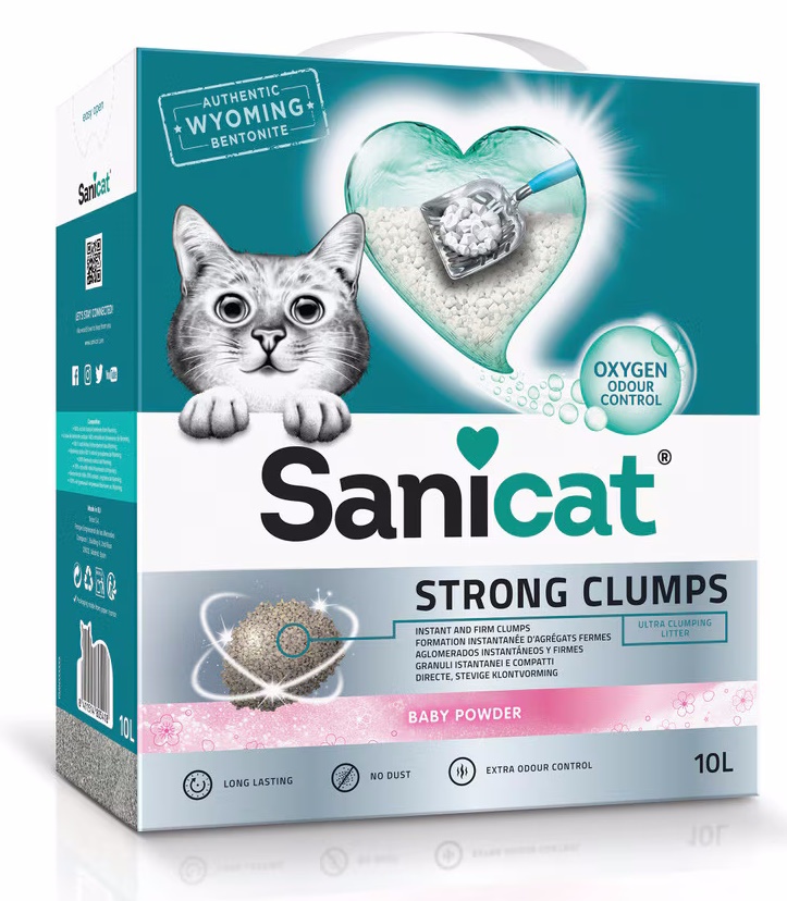 Asternut igienic pentru pisici Sanicat Strong Clumps 10L