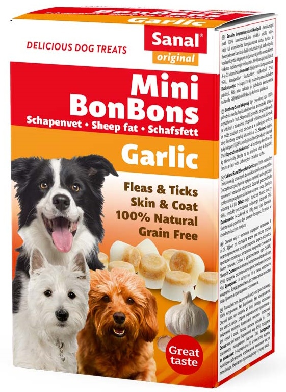 Лакомства для собак Sanal Mini Bonbons Garlic 150g