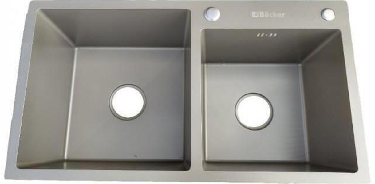 Chiuvetă de bucătărie Backer Duo 750-41047 Titan Grey