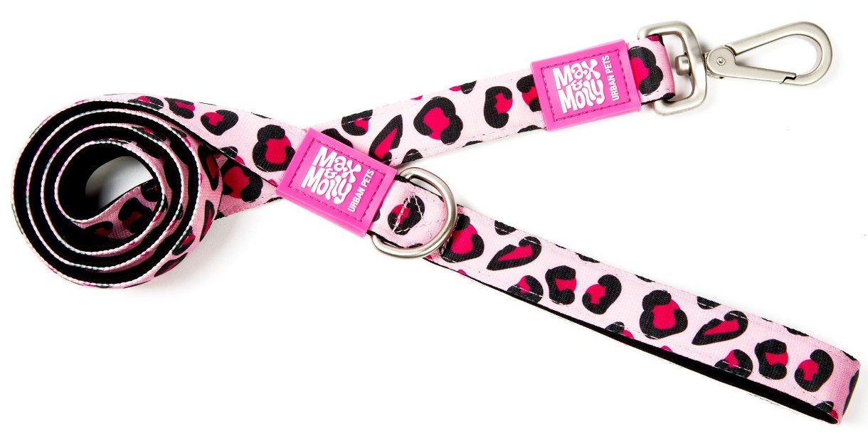 Lesă Max & Molly Leopard Pink 120005 XS