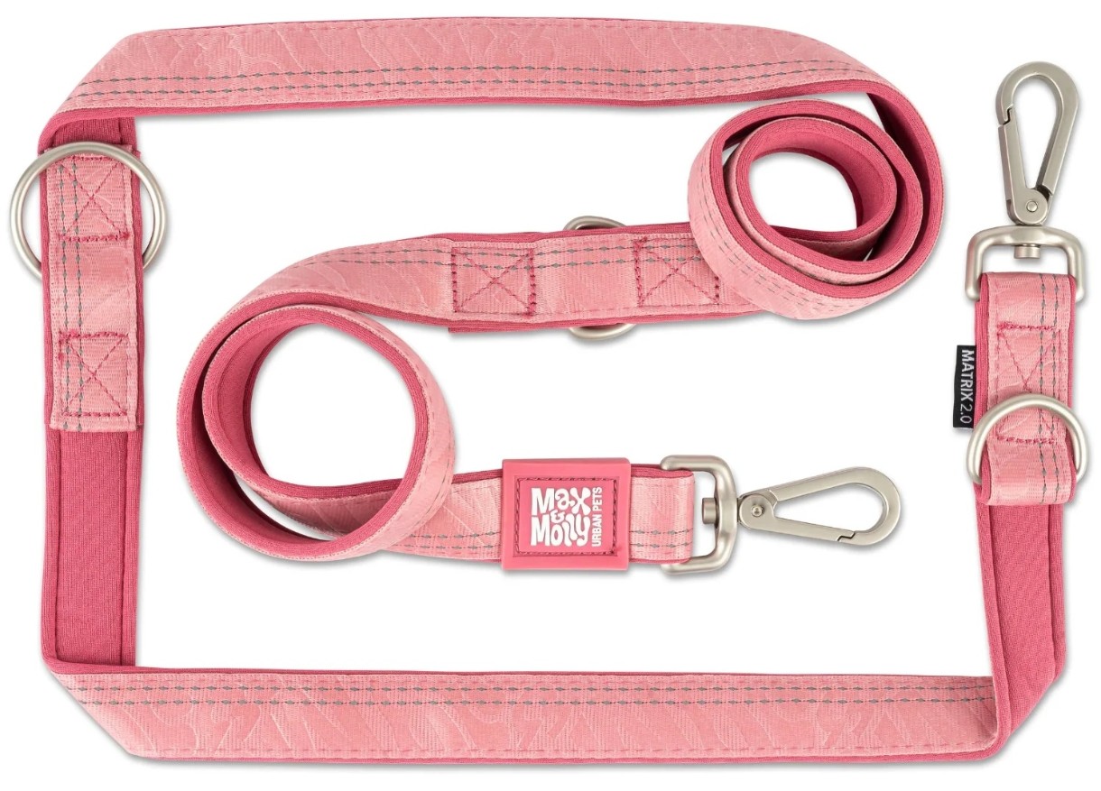 Lesă Max & Molly Multi-Function Matrix 2.0 Rose 304010 S
