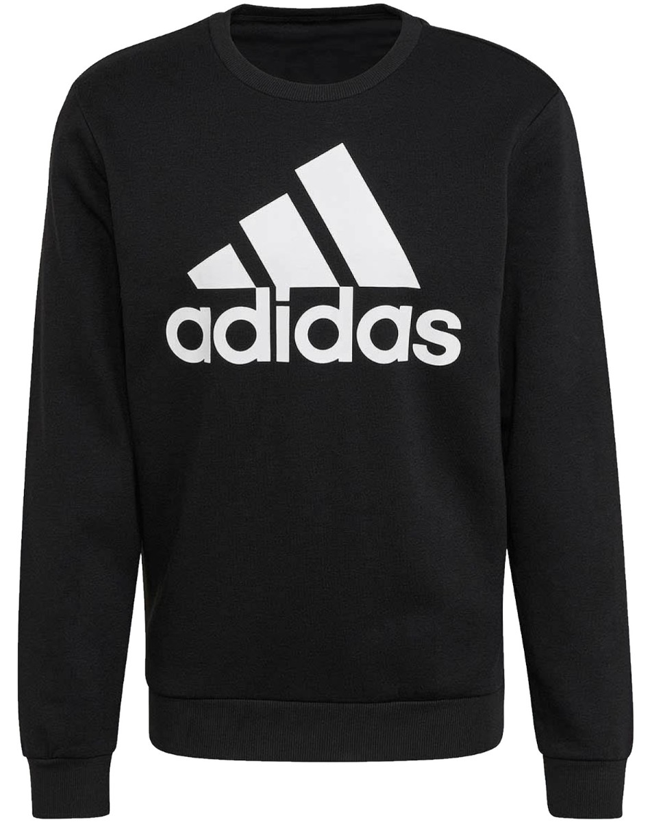 Мужская толстовка Adidas Sweater Box Logo Fleece Black/White, s.XL