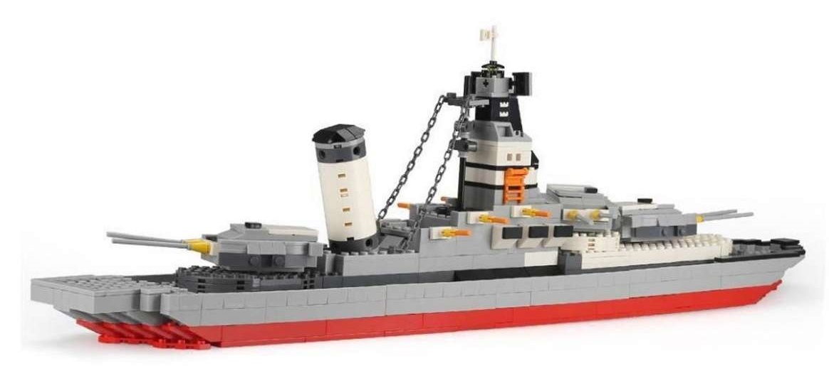 Set de construcție Wange Battleship 774pcs (5660)