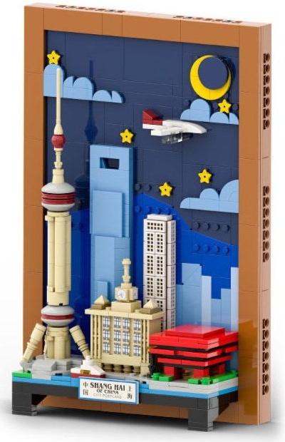 Set de construcție Wange City Postcard Shanghai 596pcs (4921)