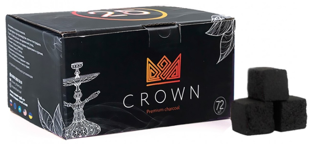 Уголь Crown 1kg 72pcs 25mm CARB3191