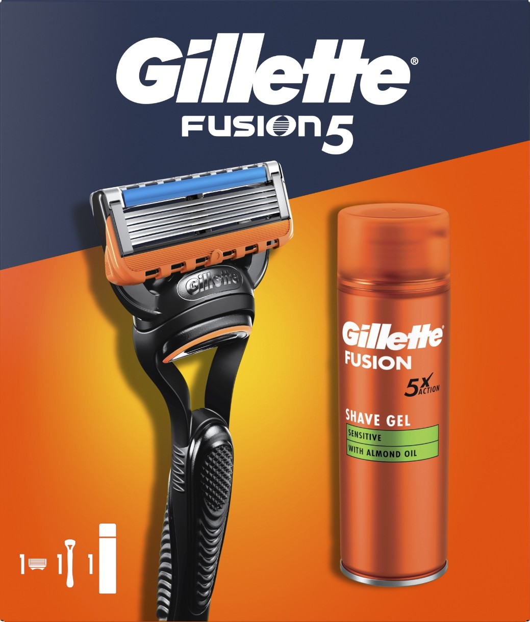 Set cadou Gillette Fusion5 + Gel 200ml