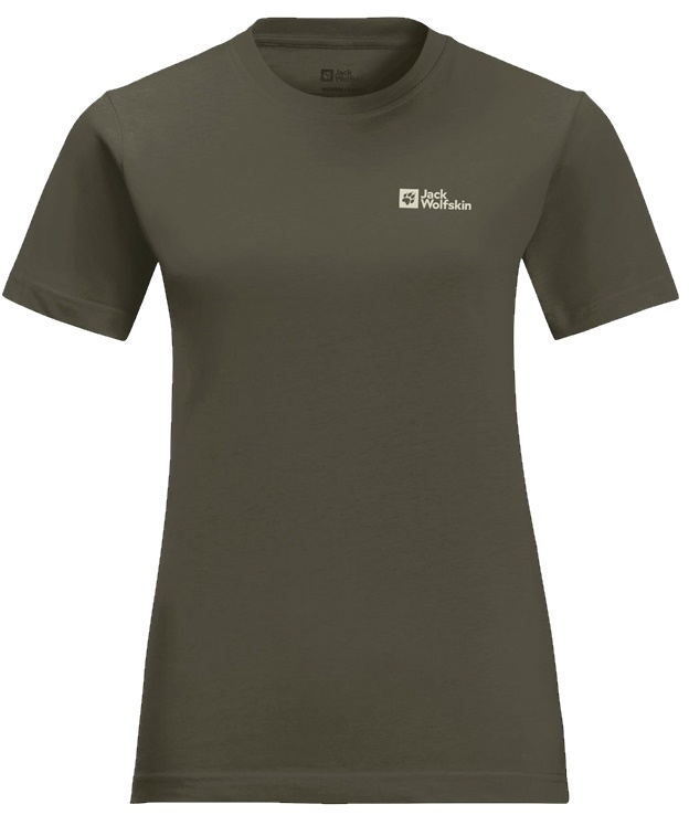 Женская футболка Jack Wolfskin Essential T W Island Moss, s.S