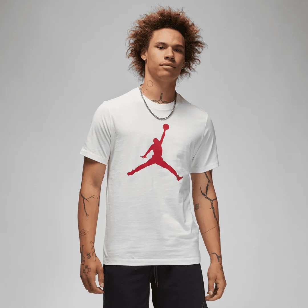 Мужская футболка Nike Jordan Jumpman Ss Crew Sail/Red, s.XXL
