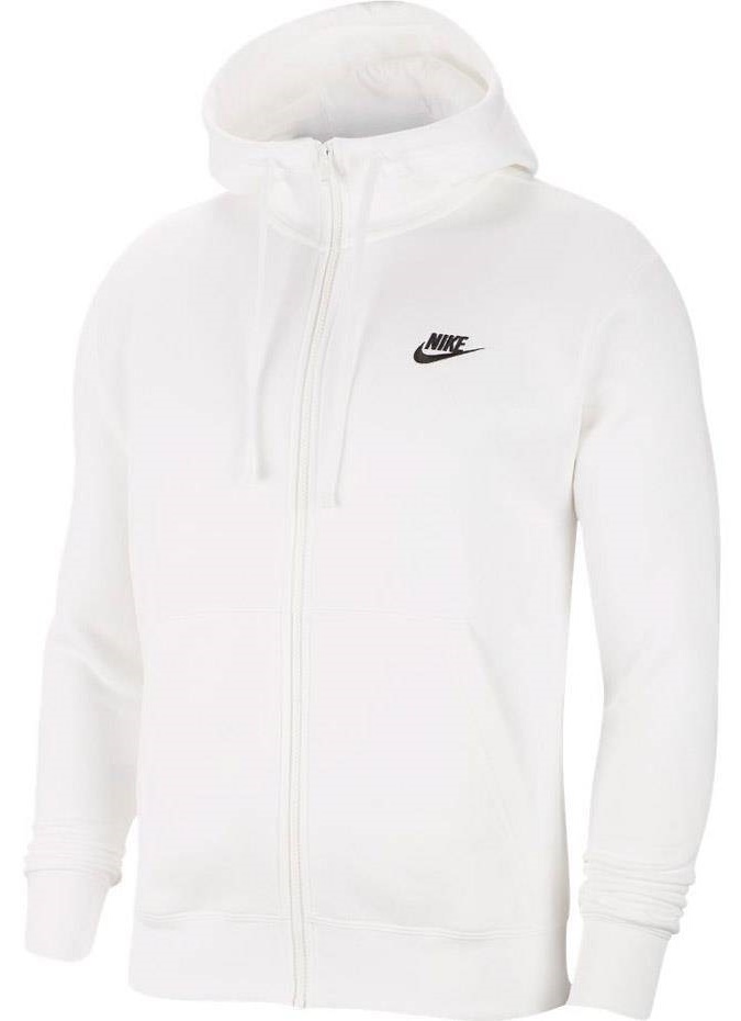 Hanorac pentru bărbați Nike M Nsw Club Hoodie Fz Bb White/Black, s.XXL