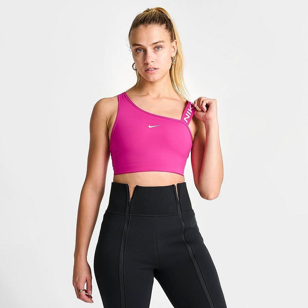 Топ Nike W Np Df Swsh Asymmetric Bra Fireberry/Ice Peach, s.XL