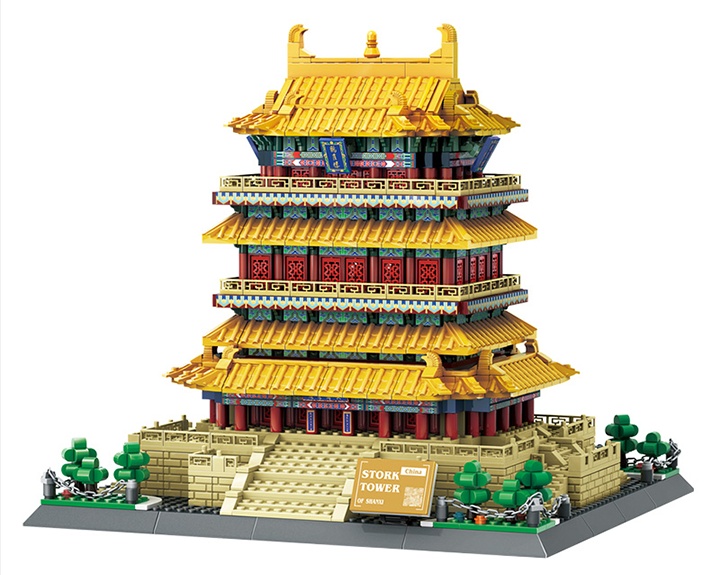 Set de construcție Wange Stork Tower-Shanxi 1557pcs (6229)