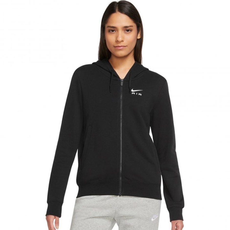 Женская толстовка Nike W Nsw Air Flc Hd Fz Black/White, s.S