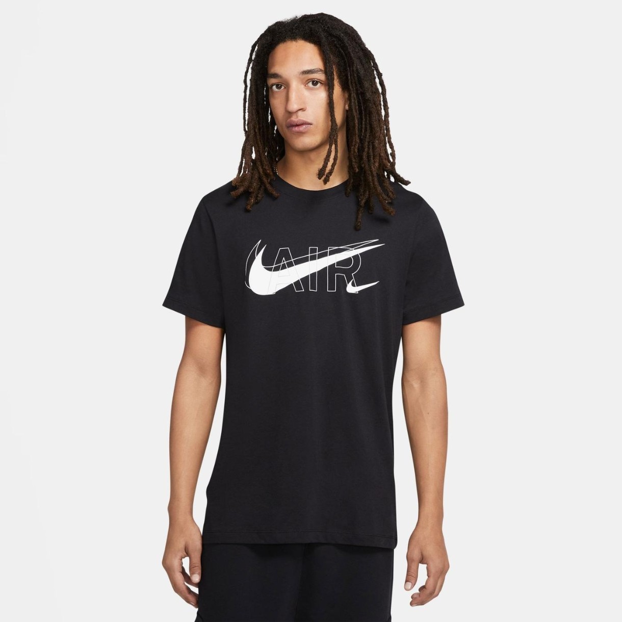 Tricou bărbătesc Nike Shirt Sportswear Air Print Black/Silver, s.M