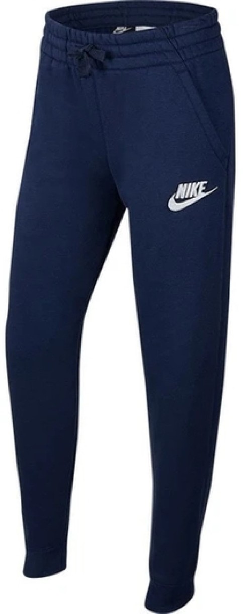 Pantaloni spotivi pentru copii Nike B Nsw Club Flc Jogger Pant Midnight Navy/White, s.M