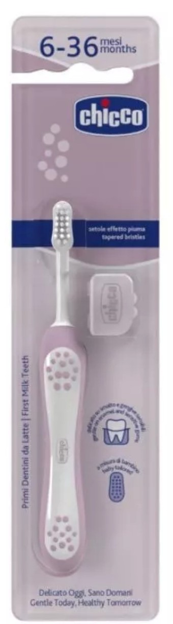 Детская зубная щётка Chicco First Milk Teeth 6m+ Lilac