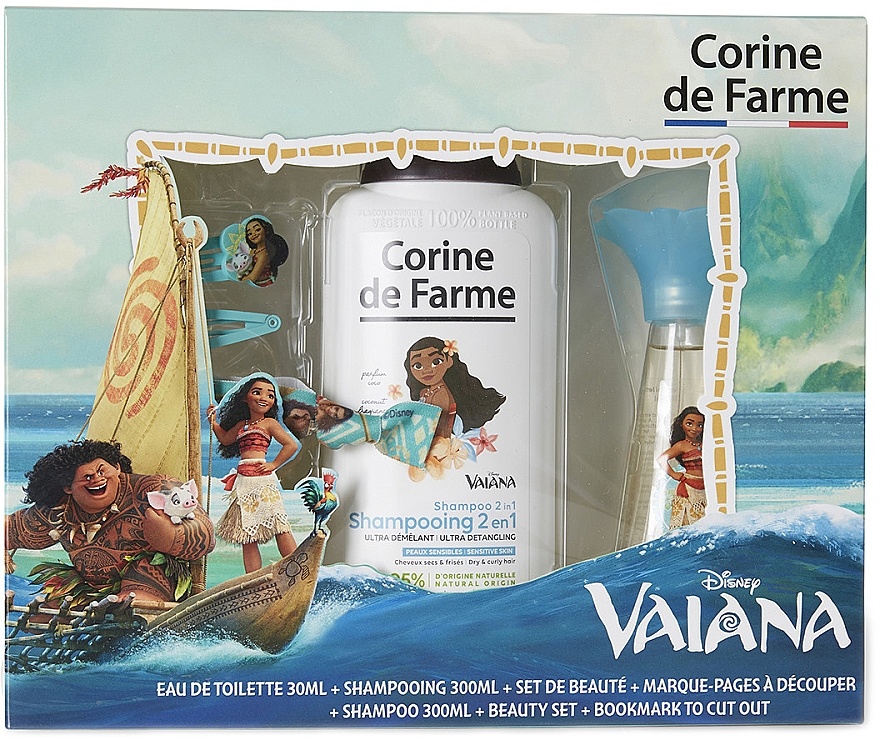 Set cadou pentru copii Corine de Farme Vaiana EDT 30ml + Shampoo 300ml