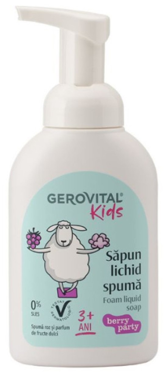 Детское мыло Gerovital Kids Foam Liquid Soap Berry Party 300ml