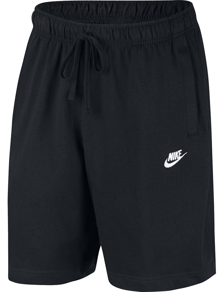 Pantaloni scurți pentru bărbați Nike Short Sportswear Club Fleece Black/White, s.L