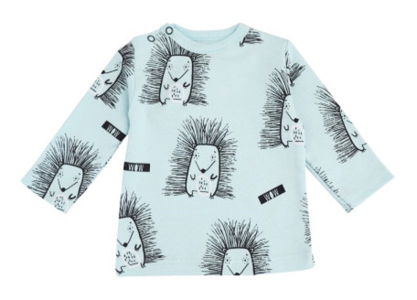 Tricou cu mânecă lungă Minikin Hedgehog 74cm Blue Print (242290374)