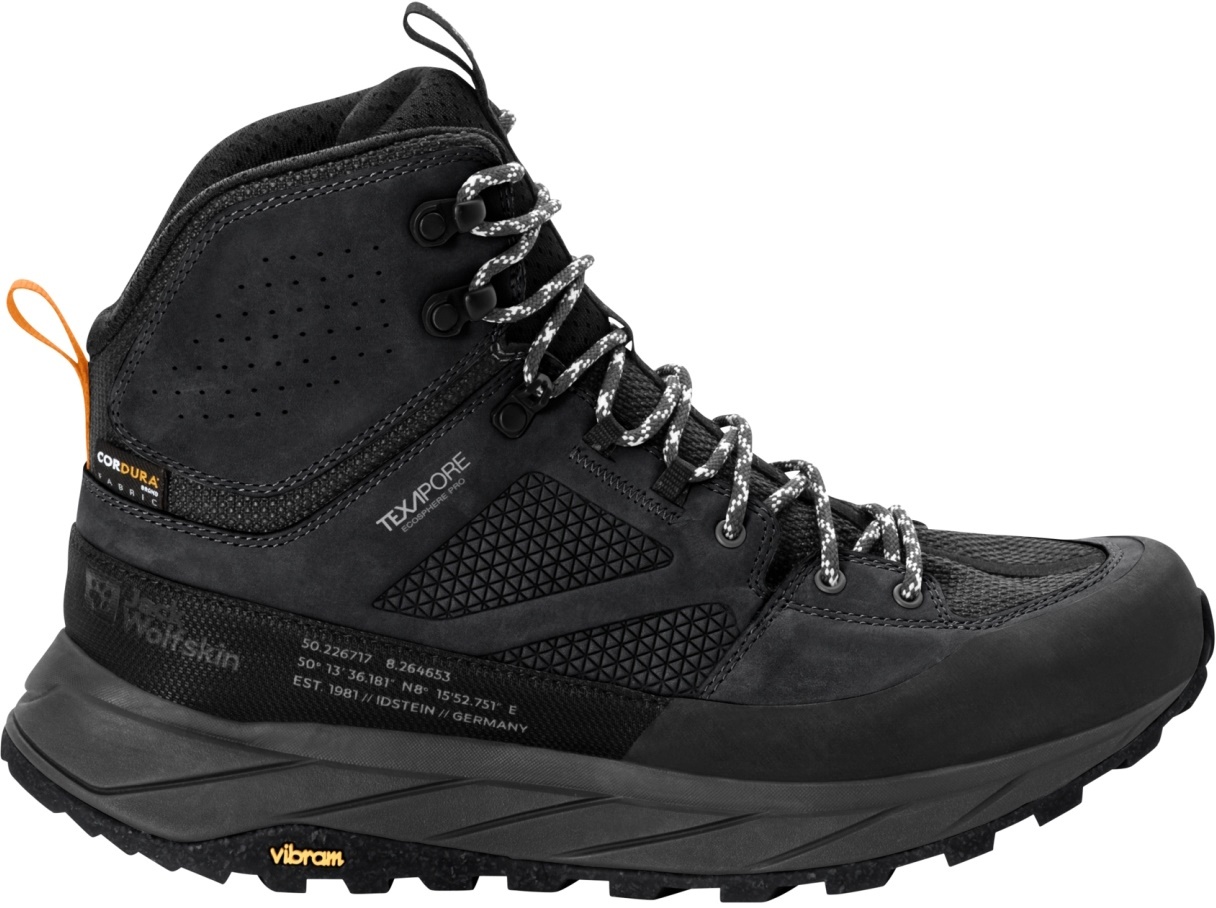 Bocanci pentru bărbați Jack Wolfskin Terraquest Texapore Mid M Black, s.43