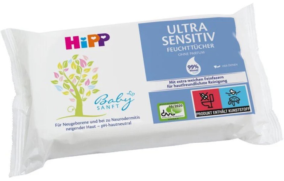 Детские влажные салфетки HiPP Babysanft Ultra-Sensitive 48pcs