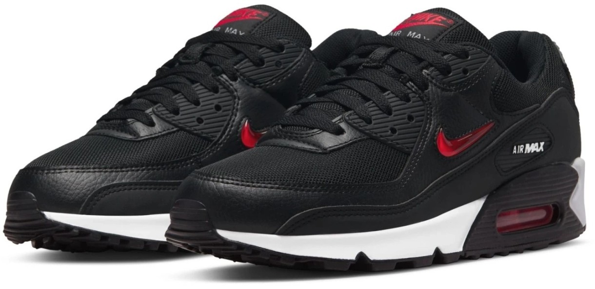 Кроссовки мужские Nike Air Max 90 Black/University Red/White, s.42.5