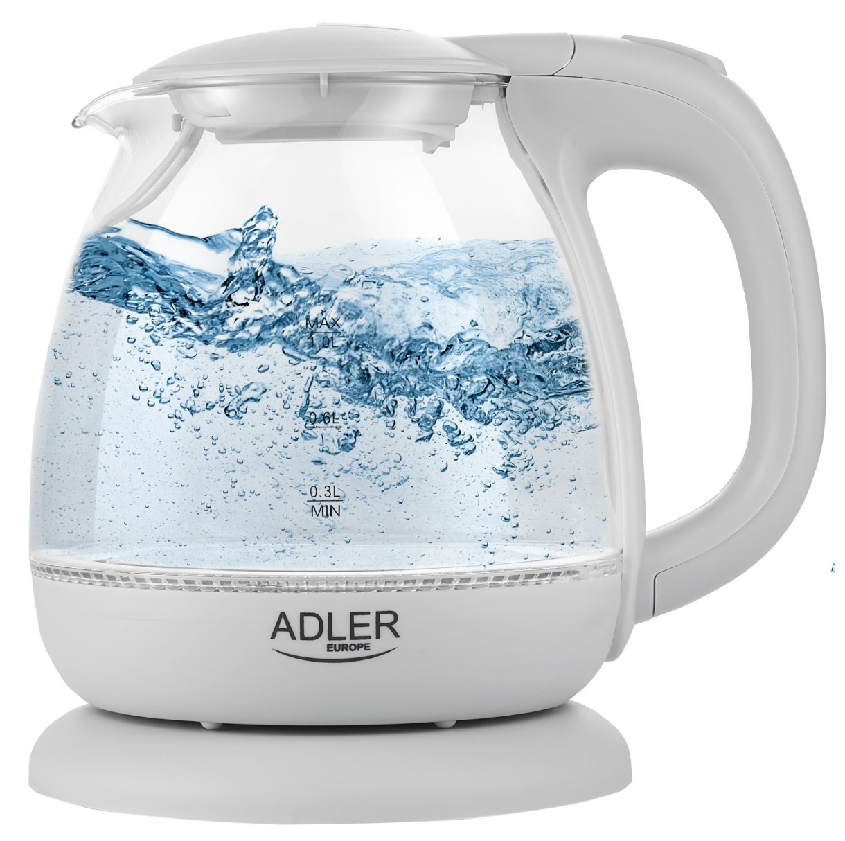 Fierbator de apa Adler AD-1283 Glass Grey