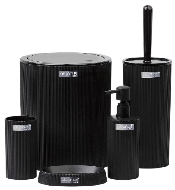 Набор для ванной комнаты Okyanus Black OKY430-S