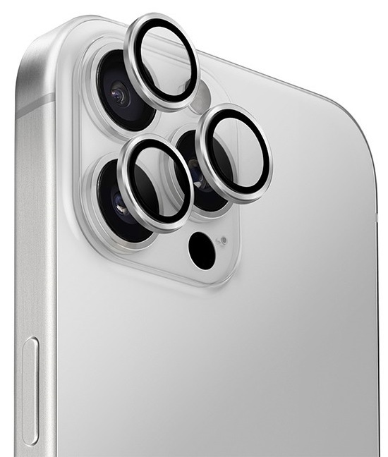 Защитное стекло для смартфона Uniq Optix Aluminium Camera Lens Protector for iPhone 16 Pro/16 Pro Max Silver