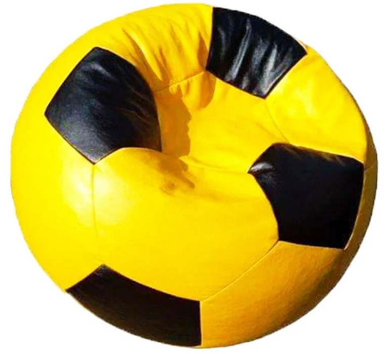 Кресло-мешок Relaxtime Football medium Yellow&Black