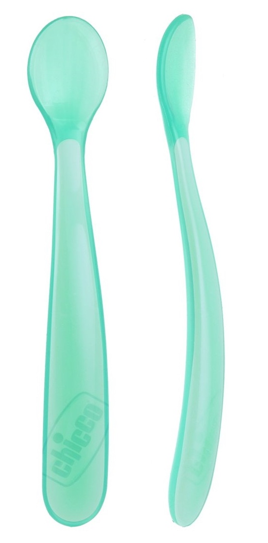 Lingurita de silicon Chicco Soft Silicon Spoon 2pcs Blue