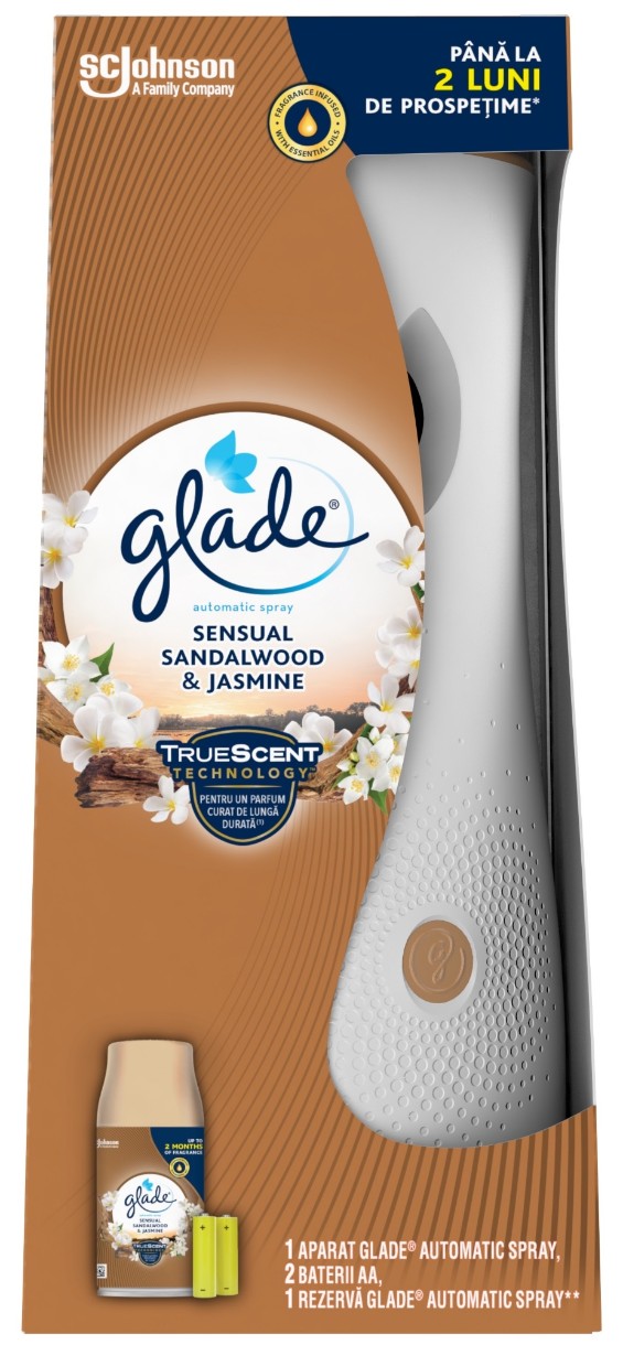 Dispenser odorizant ambient electronic Glade Auto Spr Ap Sensual Sandw & Jasm 269ml