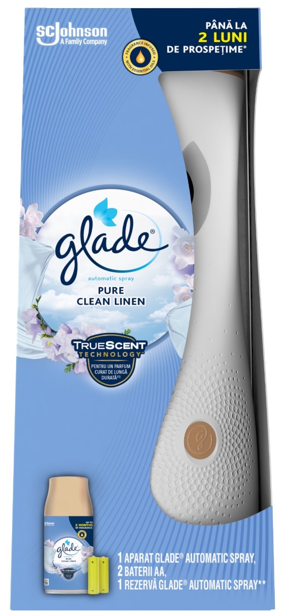 Dispenser odorizant ambient electronic Glade Auto Spr Ap Clean Linen 269ml
