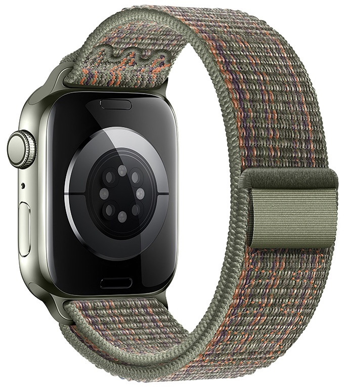 Curea Hoco iWatch WA25 42/44/45/49mm Dark Green with Orange