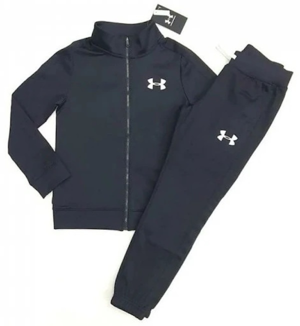 Детский спортивный костюм Under Armour Knit Track Suit Black/White, s.132