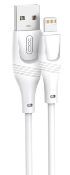Cablu USB XO NB238 Zeus Liquid Silicone Lightning 1m White