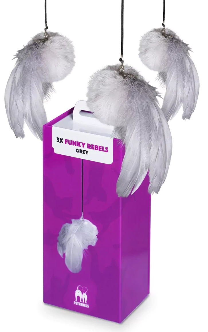 Jucărie pentru pisici Petrebels Funky Rebels Grey (436078)