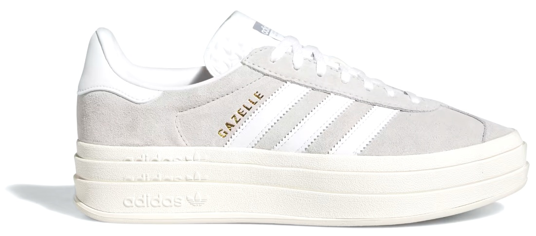 Кеды женские Adidas Gazelle Bold W Grey Two/Cloud White/Core White, s.36