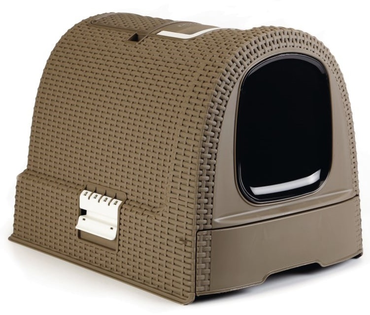 Litieră acoperită pentru pisici Curver Pet Life Cat Mocha (400461)