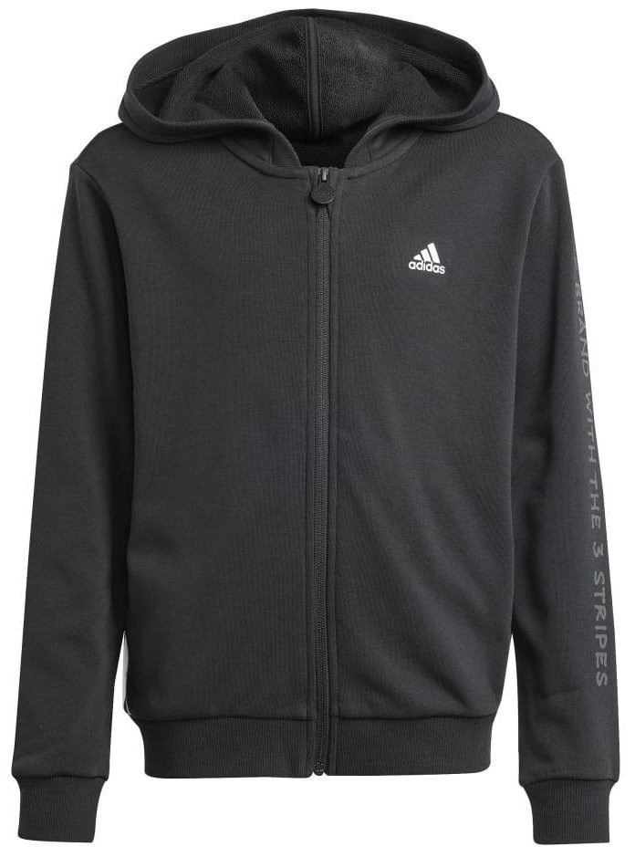 Детская толстовка Adidas J Jam Fz Hd Black/White, s.128