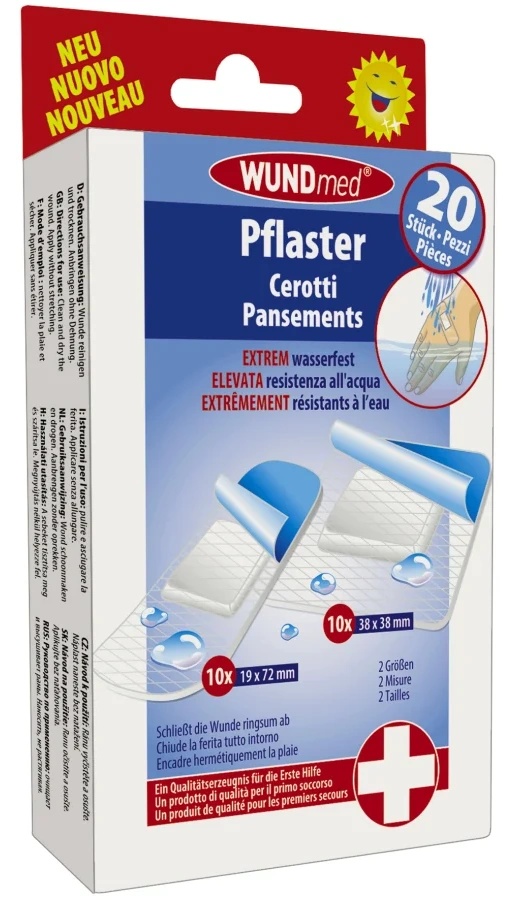 Медицинский пластырь WUNDmed Extremely Waterproof 20pcs