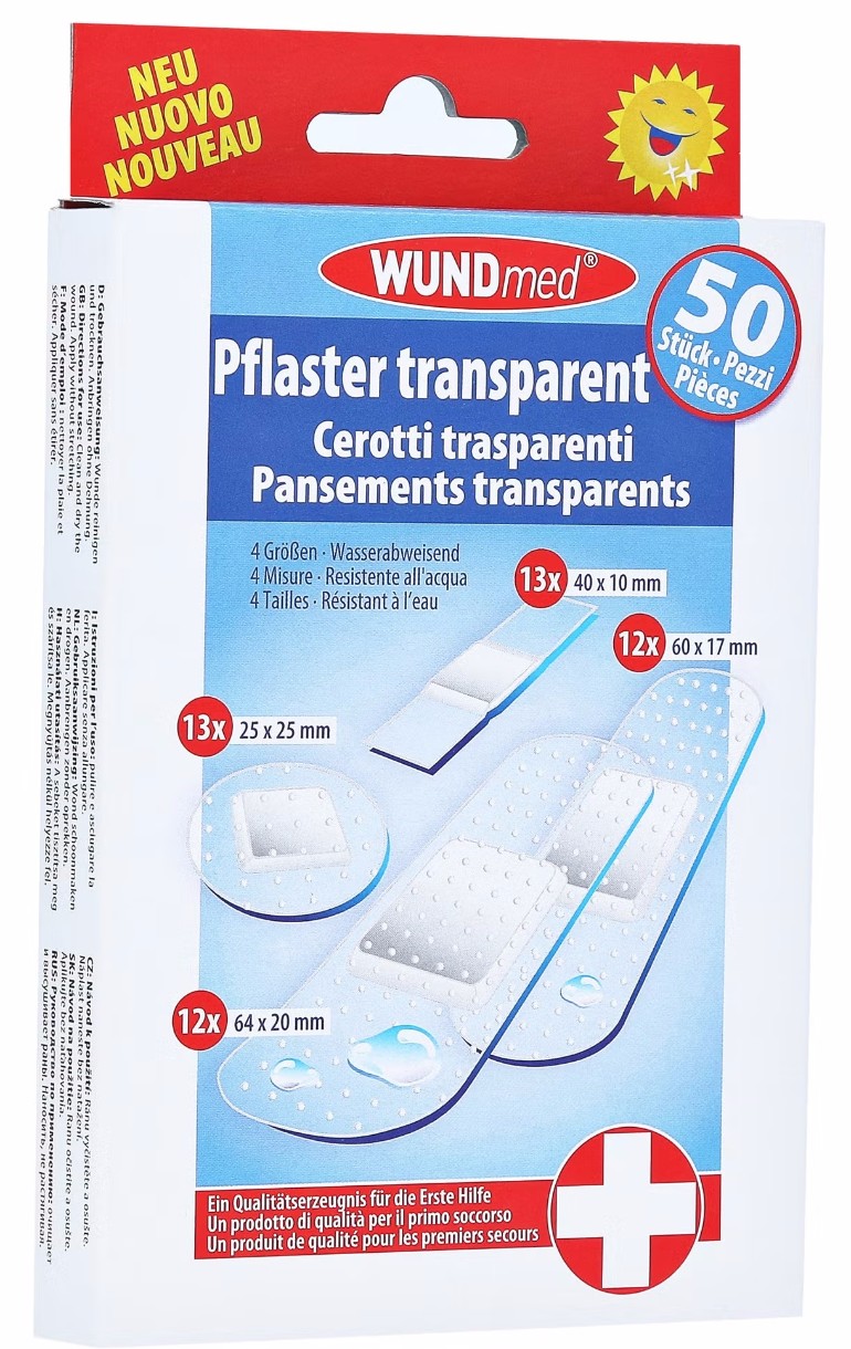 Медицинский пластырь WUNDmed Transparent 50pcs