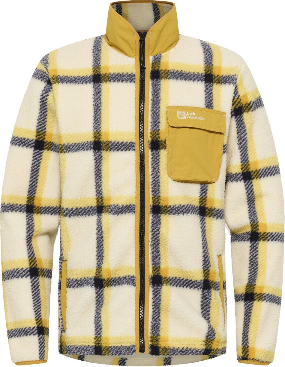 Hanorac pentru bărbați Jack Wolfskin Felslicht Check Jkt M Panna Cotta, s.M