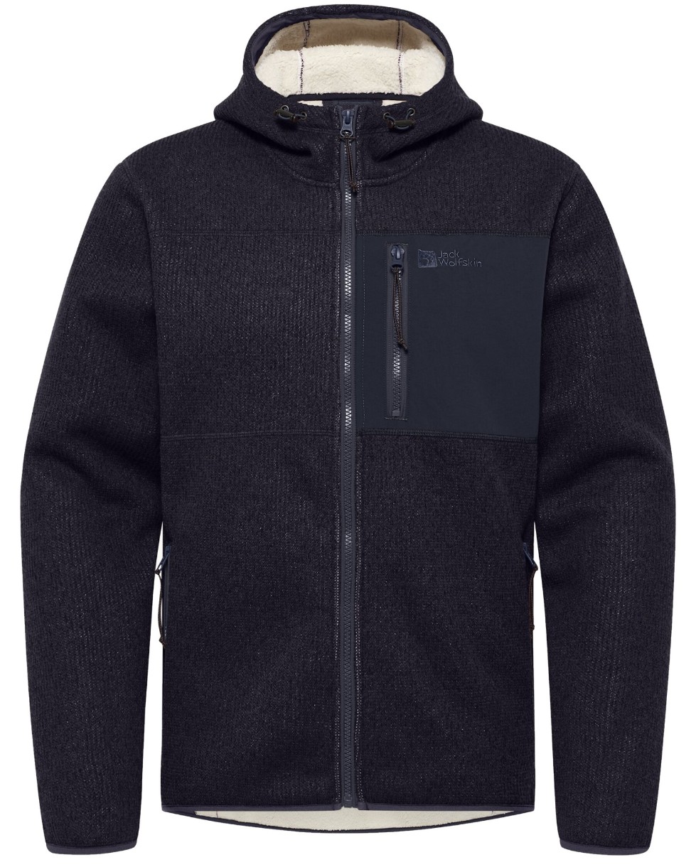Мужская толстовка Jack Wolfskin Kaminfeuer Hooded Jkt M Dark Navy, s.XL
