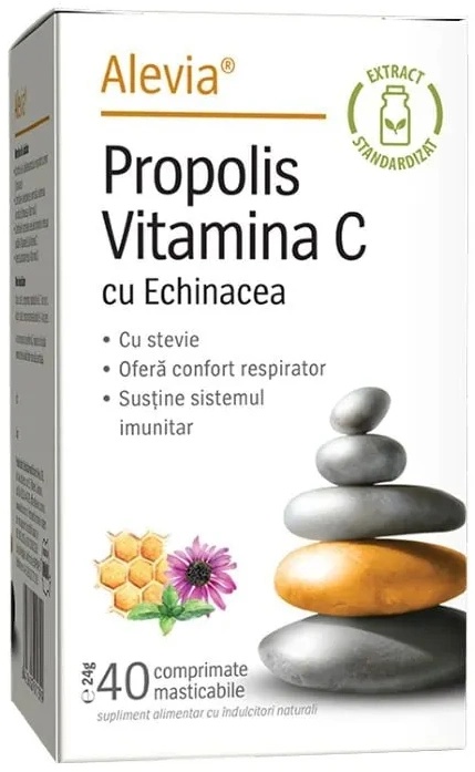 Витамины Alevia Propolis Vitamina C 40pcs
