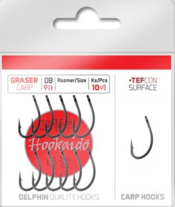 Cârlige pentru pescuit Delphin HKD Graser Tefcon 8 10+1pcs