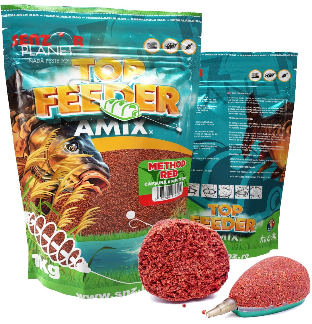 Momeală pentru pește Senzor Top Amix Method Editie Limitată Căpșună&N'Butyric 1kg