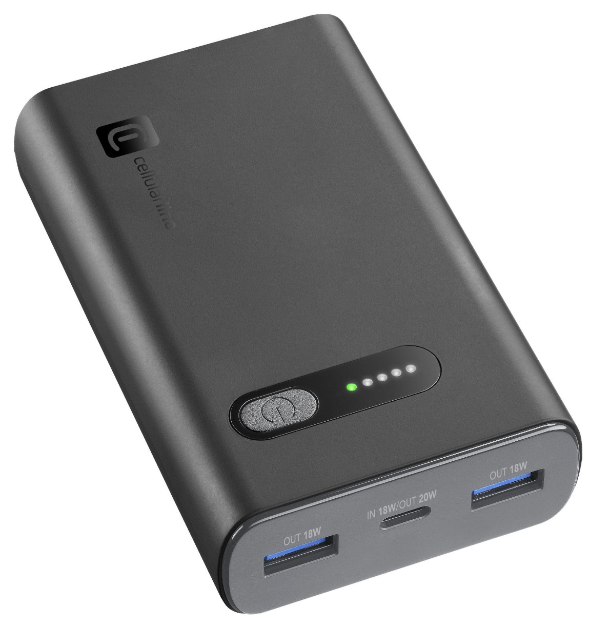 Внешний аккумулятор CellularLine Fast PD 20W 10000mAh Black